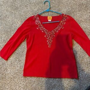 RUBY RED WOMENS TOP